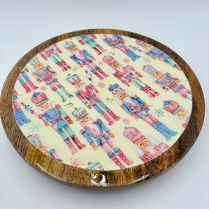Cupcakes and Cashmere Lazy Susan Rotating Serving Tray Nutcracker Christmas - Picture 1 of 5
