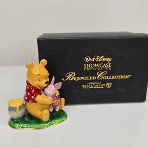 Disney Winnie Puuh Ferkel Beste Freunde Schmuckschatulle mit Schmucksteinen DEPT 56 Selten HT - Bild 1 von 18