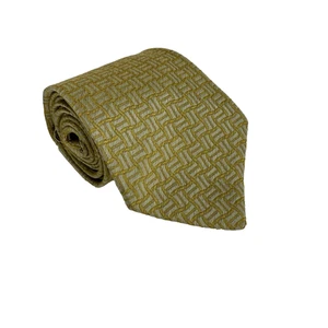 Cravatta collo uomo Charvet Place Vendome bicolore motivo oro tessuto made in France - Foto 1 di 8