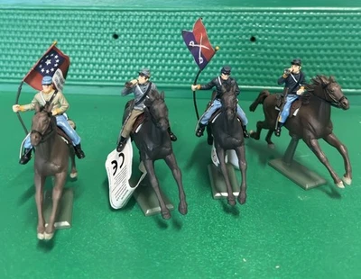 Vintage 1971 Set of 4 Britains Ltd. Deetail Civil War Cavalry Collectible Figure - Image 1 of 4