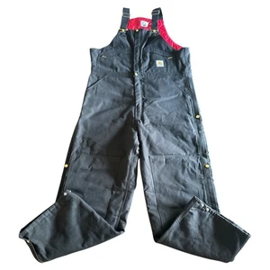 Mono con tirantes aislado Carhartt RN# 14806 para hombre, talla 42x32 - negro nuevo sin etiquetas - Imagen 1 de 10