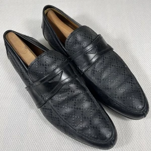 Original Gucci Hilary Herren Lux Diamonte Schwarz Kalbsleder Penny Loafer! US 9 - Bild 1 von 12