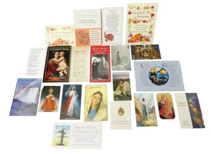 Konvolut religiöser Text Schrift Rosenkranz Gebetskarten Herz Jesus Medaille - Bild 1 von 14