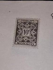 Vintage Monaco 10c Briefmarke gebraucht - #F552 - Bild 1 von 2