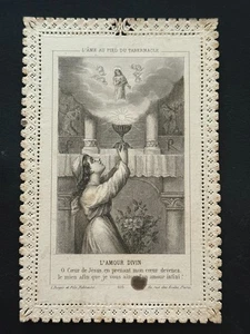 holy card santino merlettato canivet "L. TURGIS 605" - Picture 1 of 2
