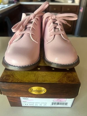 Footmate Todd  baby size 6.5  Pink  Classic Hard Bottom  Hi Top Dress New - Image 1 of 4