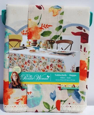 "Willow" Pioneer Women 52"x 70"L Fabric Tablecloth