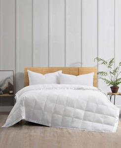 Unikome Oversize Lightweight White Down Blanket with Satin Trim, Full - White - Picture 1 of 9