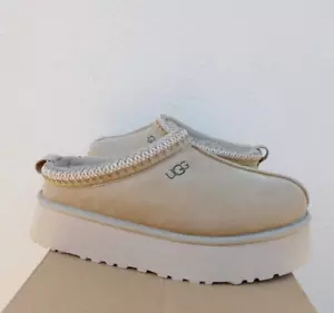UGG TAZZ MUSTARD SEED SUEDE PLATFORM SLIPPERS SHOES, WOMEN US 12/ EUR 43 ~NIB - Picture 1 of 5