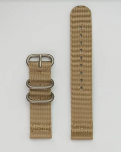 Hadley-Roma 22mm Sand Color Men's Nylon Watch Strap/Band, MS4401 - Picture 1 of 1