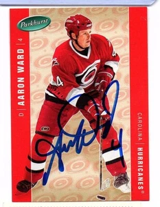 AARON WARD 05-06 UPPER DECK PARKHURST CAROLINA HURRICANES SIGNED AUTOGRAPH COA - Picture 1 of 2