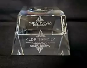 Astro Reality Aldrin Family Foundation Crystal Paperweight in Original Box - Picture 1 of 9