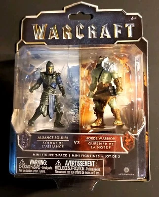 World of Warcraft LOTHAR/SOLDADO DE LA ALIANZA/GUERRERO DE LA HORDA 2pk figuras conjunto de 2 Foto 1 de 2