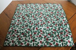 Longaberger Cracker Brick Cover - Reversible Imperial Stripe / Holly Fabric - Picture 1 of 4