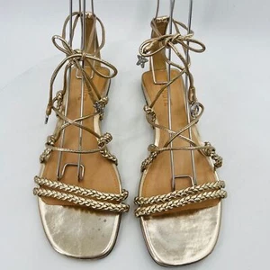Sandalias de gladiador planas trenzadas Schutz Lunah talla 9,5B - Imagen 1 de 12