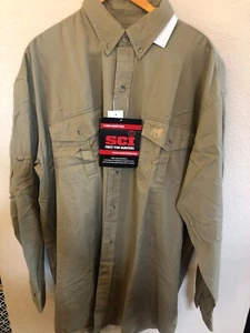 Camisa Safari Club International Caqui 2XL Mangas Largas Bolsillos Nuevo Algodón - Imagen 1 de 8