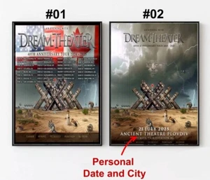 Custom Dream Theater 40th Anniversary 2025 Poster, Custom Date and City Tour - Bild 1 von 8