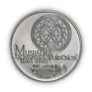 CZECHOSLOVAKIA. 1993, 100 Korun, Silver - Slovak Museum Society RARE - Picture 1 of 3