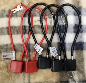 Candados de seguridad para niños arma arma arma de fuego 5 llaves cable, 5 unidades 3 rojo 3 negro NUEVO - Imagen 1 de 2