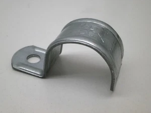 (20) Correas a presión de conducto de pared delgada Steel City TS-105 1-1/2" galvanizadas de un orificio - Imagen 1 de 3