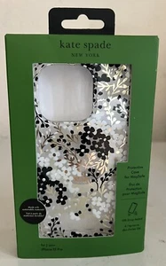 KATE SPADE Protective Case Magsafe For IPHONE 15 PRO Floral Black Clear - Picture 1 of 2
