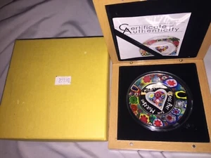 2015 Cook Islands Murrine Millefiori Glaskunst venezianische $ 5 Silbermünze BOX & COA - Bild 1 von 3