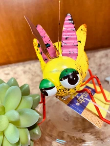 Hof Metall Skulptur kleiner Käfer Käfer SURRIL Garten Statue Topf Sitter U56 - Bild 1 von 5