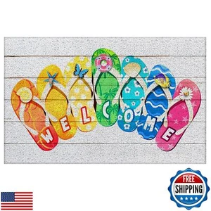 Supwhd Summer Beach Welcome Mats Outdoor, Summer Door Mats Outdoor, Summer Fr - Picture 1 of 5