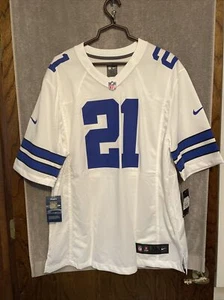 Dallas Cowboys Ezekiel Elliott #21 Nike White NFL Game Jersey Men’s Sz XL NEW - Picture 1 of 7
