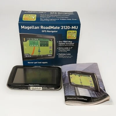 Magellan RoadMate 3120-MU 4.7 inch GPS Navigator - Black Tested Working - Image 1 of 3