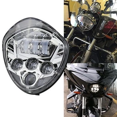 Custom Chrome LED Headlight for Victory Magnum, Hammer Vegas Motorcycle Daymaker - Image 1 of 3