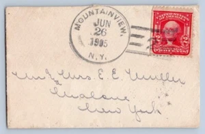 Cubierta Mountain View New York Franklin Co 1905 2/2 Doane Cancelar DPO 1892-1964 - Imagen 1 de 2