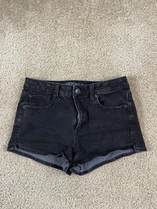 American Eagle 360 Super Stretch High Rose Shortie Jean Shorts Women’s Sz 4 - Picture 1 of 6