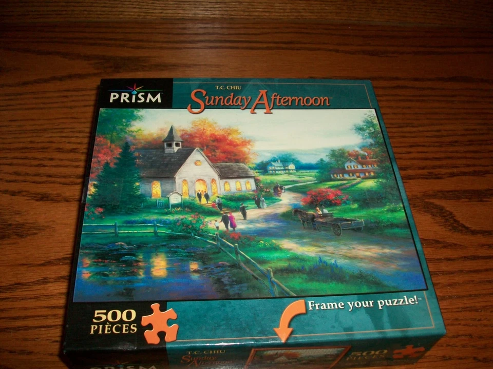 Prizm Sunday Afternoon T.C. Chiu 500 piece Jigsaw Puzzle 19" x 14"-NIB-Sealed - Image 1 of 1