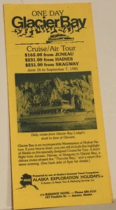 Vintage Glacier Bay Cruise Air Tours Brochure Juneau Alaska BR4 - Picture 1 of 2