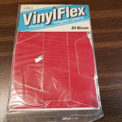 乙烯基尾门刻字适用于 1984 年日产卡车皮卡 720 红色 N3843 — 第 1/4 张图片