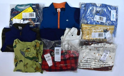 Lote a granel de 11 bebés niños Carter's talla 6 12 meses temporadas mixtas tops pantalones pijamas Foto 1 de 4