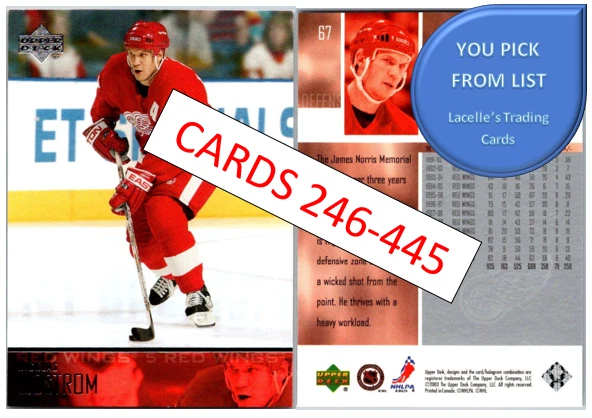 2003-04 Upper Deck UD Hockey Base Cards (246-445)  - U-Pick From List - Image 1 of 1