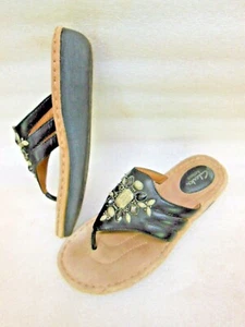 CLARKS Women's Leather Sandals w/ Stone Appliqués - Size 9M - Style 64110 - Picture 1 of 6