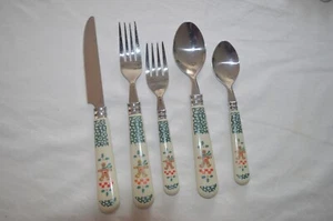 Tienshan GINGERBREAD Man Vintage Stainless Steel Plastic Flatware Set 52 Pieces - Picture 1 of 18