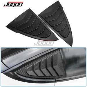 Cubierta de cuarto de persiana de ventana lateral trasera de carbono mate para Tesla Model 3 2024 2025 - Imagen 1 de 12