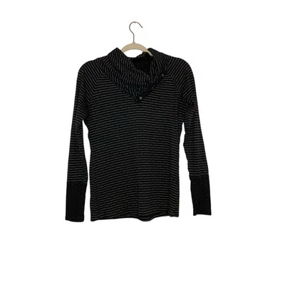 Топ Columbia черно-белый в полоску удобный с длинным рукавом размер маленький - Изображение 1 из 4