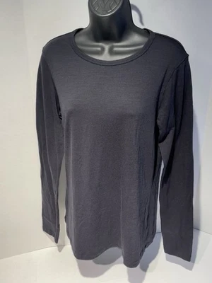 American Giant Women’s Merino Wool Base Layer Shirt Sz M 35 Chest Black Outdoor - Image 1 of 4