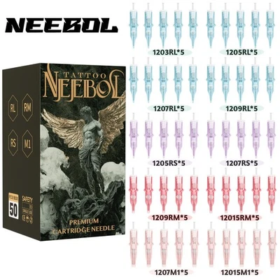 20-50Pcs Mixed Professional Sterile Tattoo Needle Cartridges Size RL RM RS M1 - Image 1 of 4