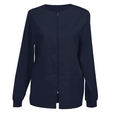 Womens Scrub Jacket Zip Front Warm-up Jacket - Image 1 of 4