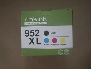 SET COMPLET CARTOUCHE D'ENCRE NOIRE + COULEUR ANKINK SCELLÉE COMPATIBLE AVEC HP 952XL - Photo 1/2