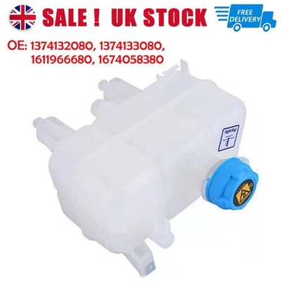 UK For 1674058380 Fiat Ducato Boxer Relay 2014- Coolant Radiator Expansion Tank - Image 1 of 4