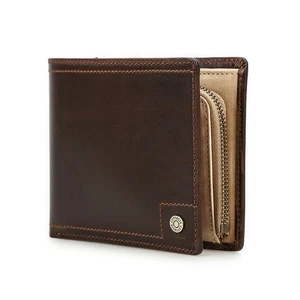 Men's Genuine Leather Wallet RFID Blocking 10 Credit Card Holder Coin Pouch Gift - Picture 1 of 8
