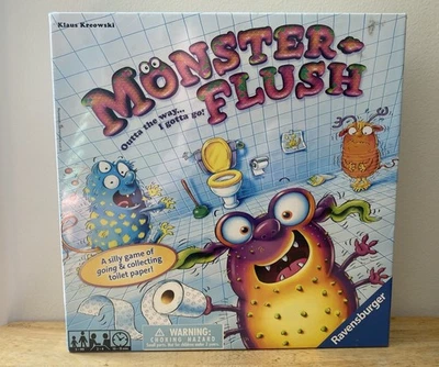MONSTER FLUSH Outta the Way I Gotta Go Monster Poop Juego Ravensburger Sellado Foto 1 de 2