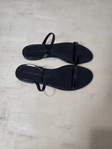 Mujer Talla:8 Stuart Weitzman Negro Sawyer Jelly Slide Sandalia Zapato - Imagen 1 de 11